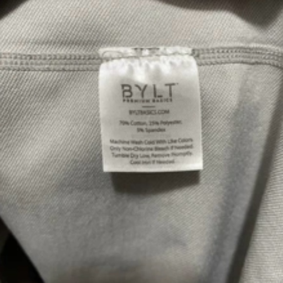 BYLT Premium Basics Men’s 2XL Long Sleeve Drop-Cut Gray T-Shirt - Picture 3 of 6